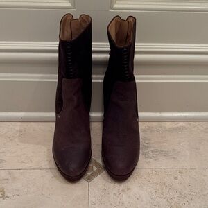 rag & bone Women's Dark Brown Suede Ankle Boots